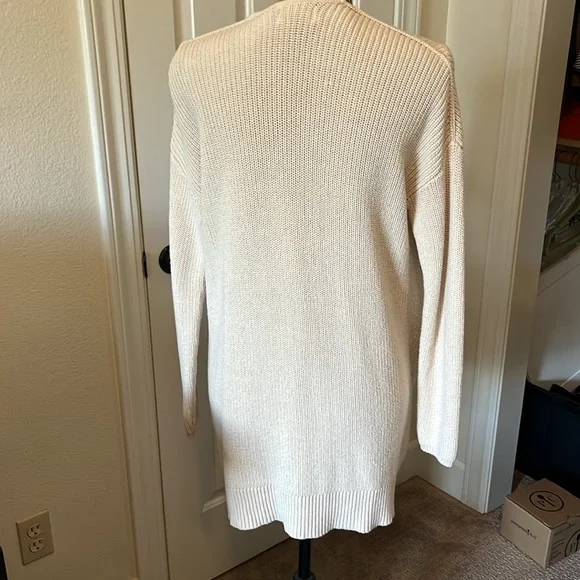 Women's Cream Sweater Cardigan - Picture 3 of 4